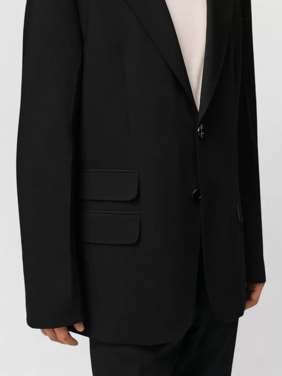 Ami Paris Virgin Wool Single-Breasted Blazer