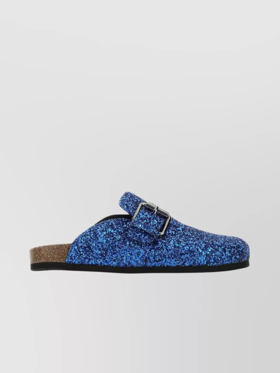 Shop Philosophy Di Lorenzo Serafini Sparkling Round Toe Slippers In Blue