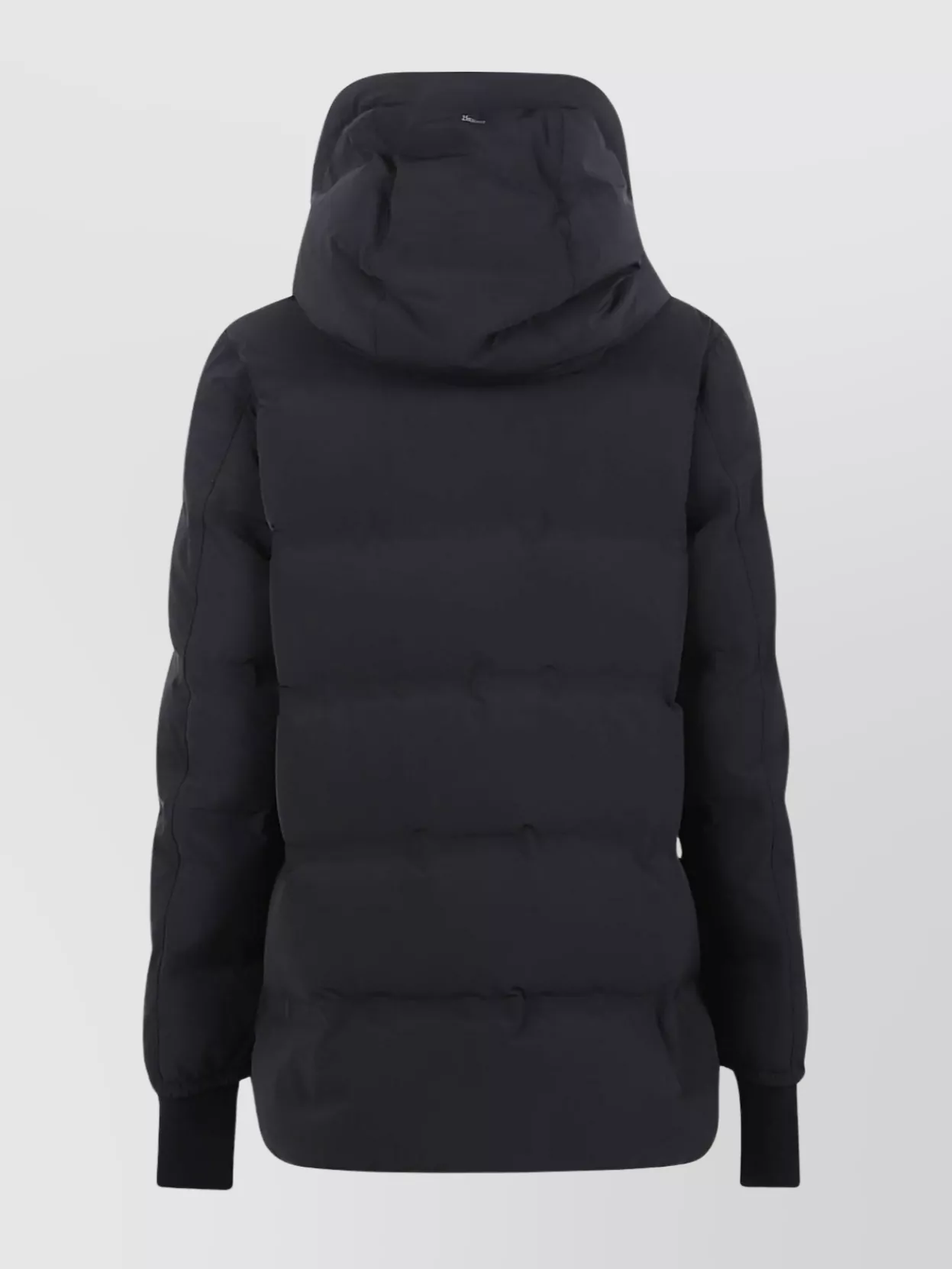 Herno Hooded Quilted Jacket Side Pockets In Blue