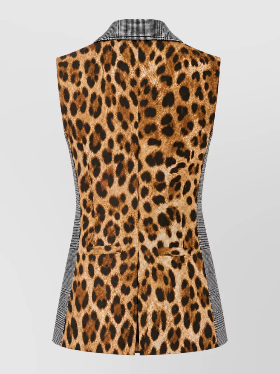 Dolce&Gabbana Wool cashmere prince of wales double-breasted vest