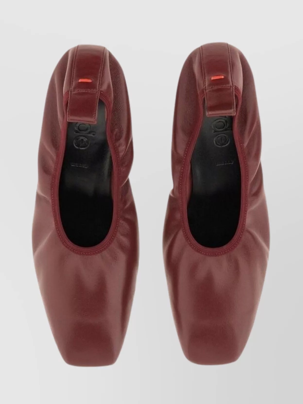 Aeyde Square Toe Leather Ballerina Shoes