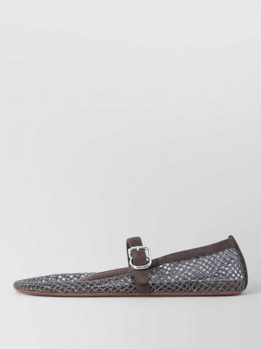 Alaïa Mesh Rhinestone Ballerina Flats