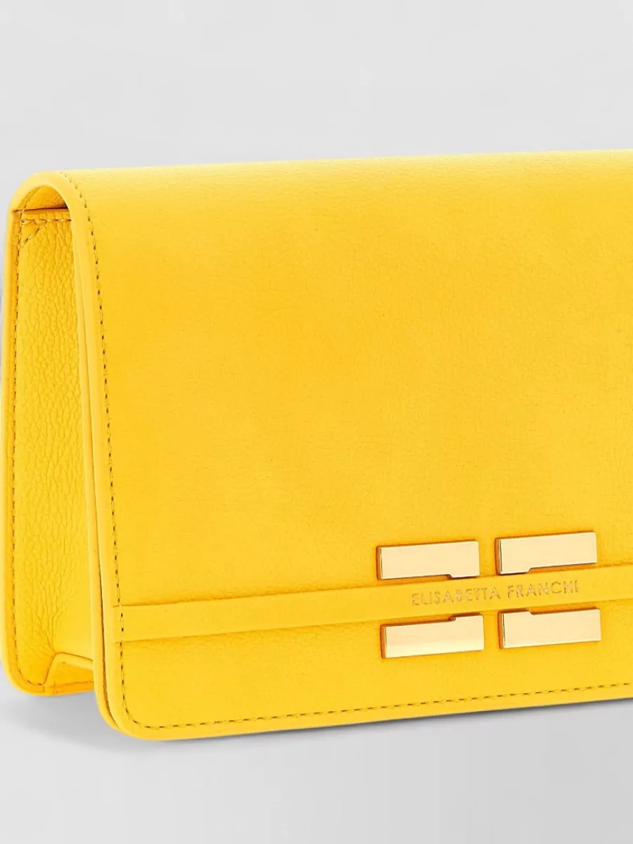 Elisabetta Franchi Logo Shoulder Strap Clutch Bag