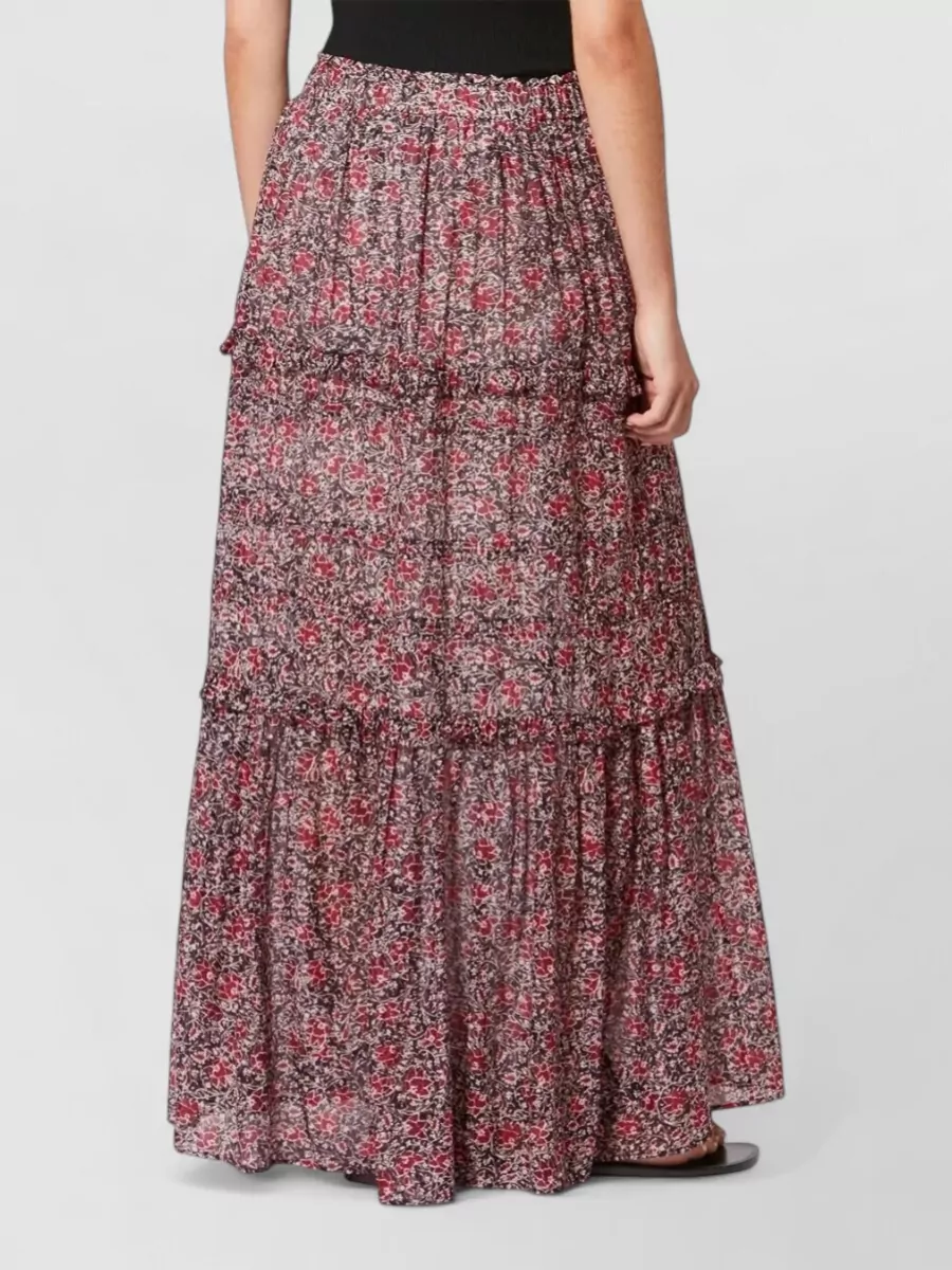 Isabel Marant Etoile Volomia Cotton Voile Floral Maxi Skirt
