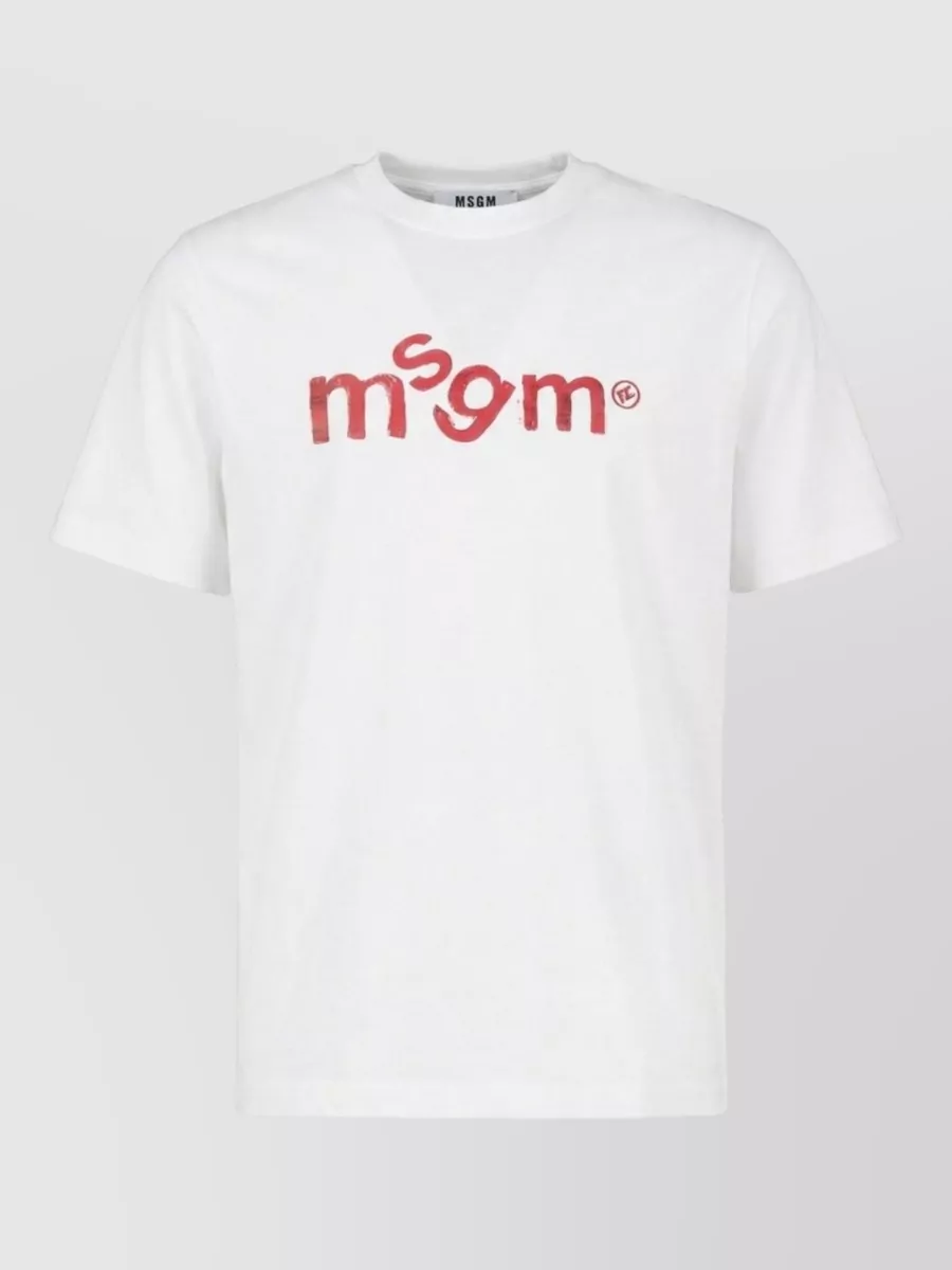 MSGM logo print cotton t-shirt