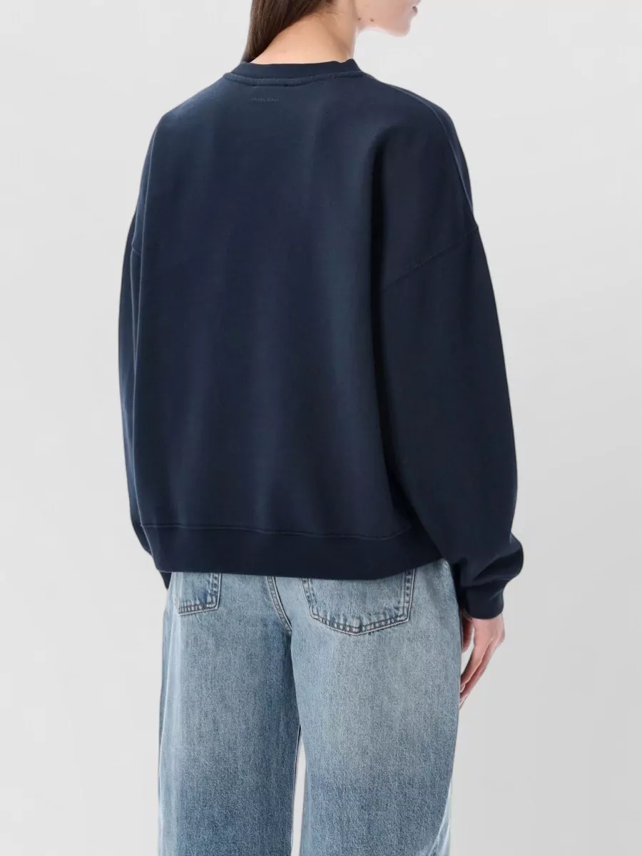 Anine Bing Cotton Oversized Crewneck Sweatshirt