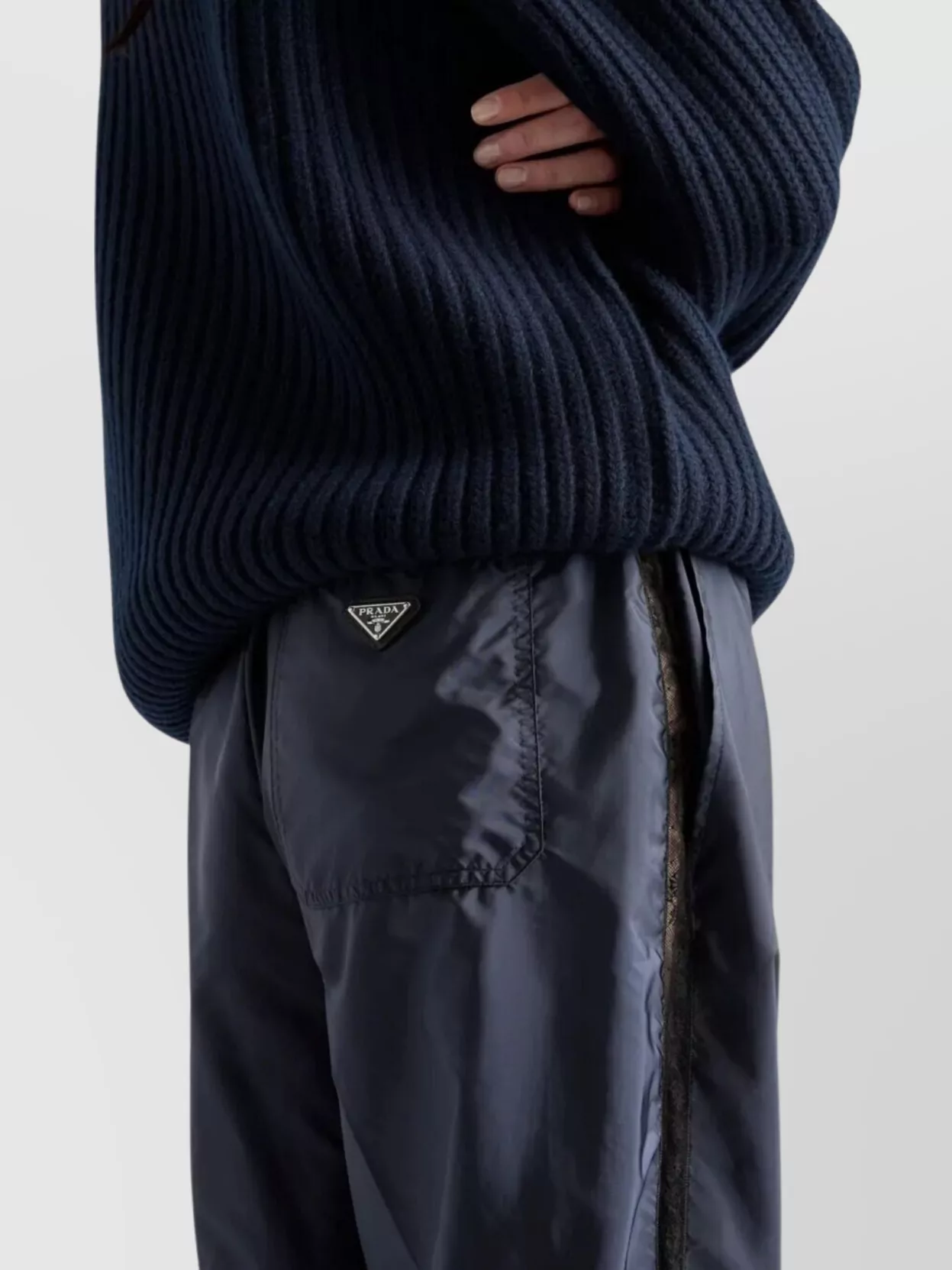 Prada Re-Nylon Pants Elastic Waistband