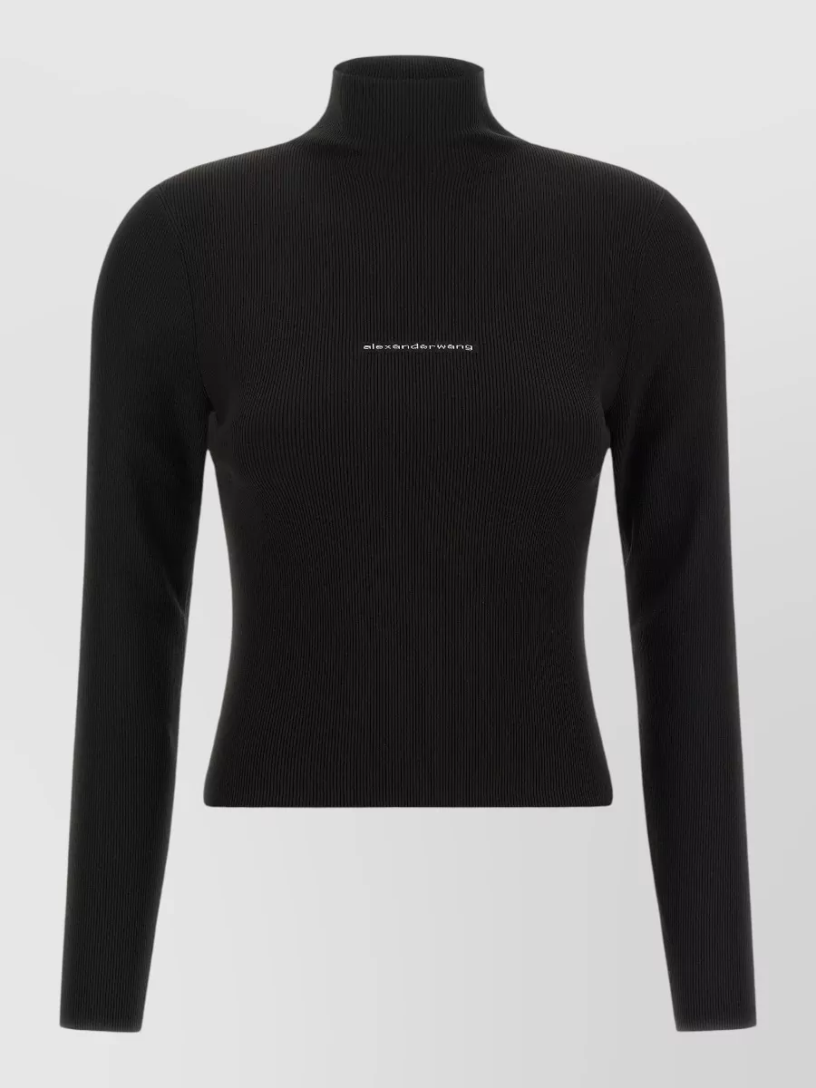 Alexander Wang Ribbed Turtleneck Long-Sleeve Top