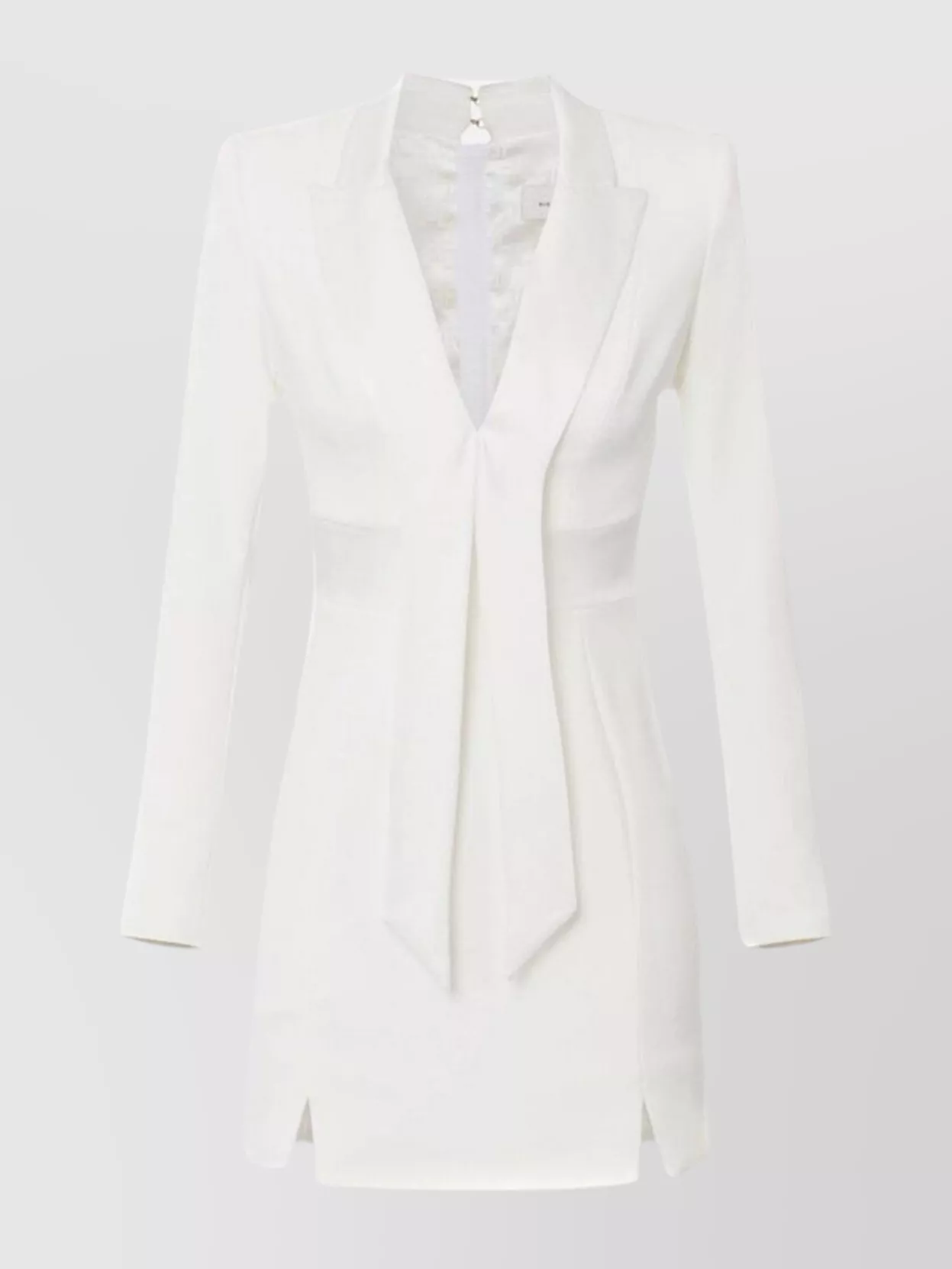 Elisabetta Franchi V-neck Slit Sleeves Pads In White