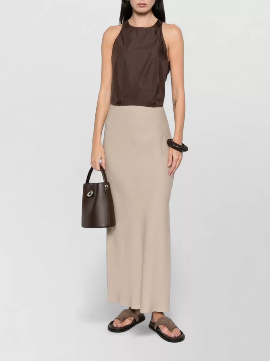 Brunello Cucinelli Long Skirt With High Waist And Side Slit In Animal Print