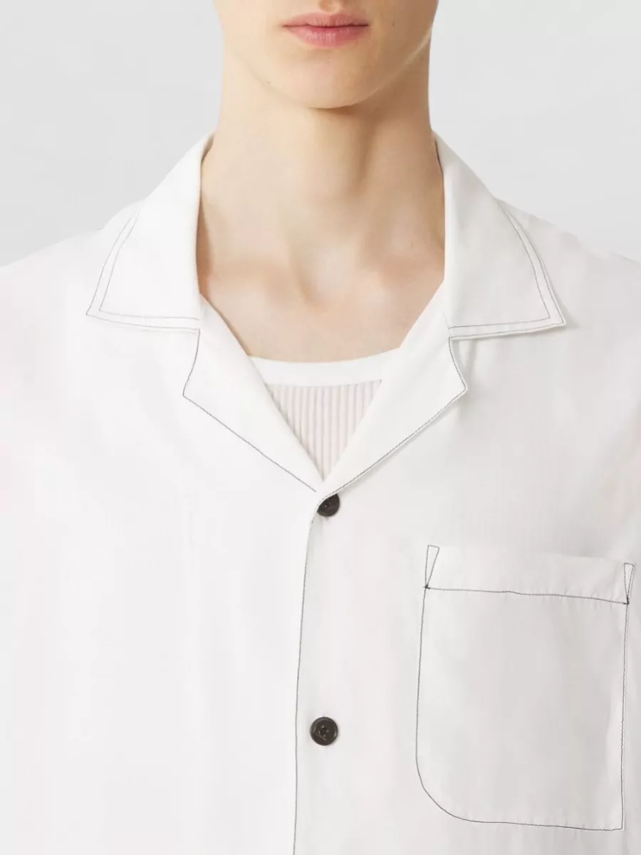 Lanvin Short Sleeve Shirt Graphic Pocket Back Print