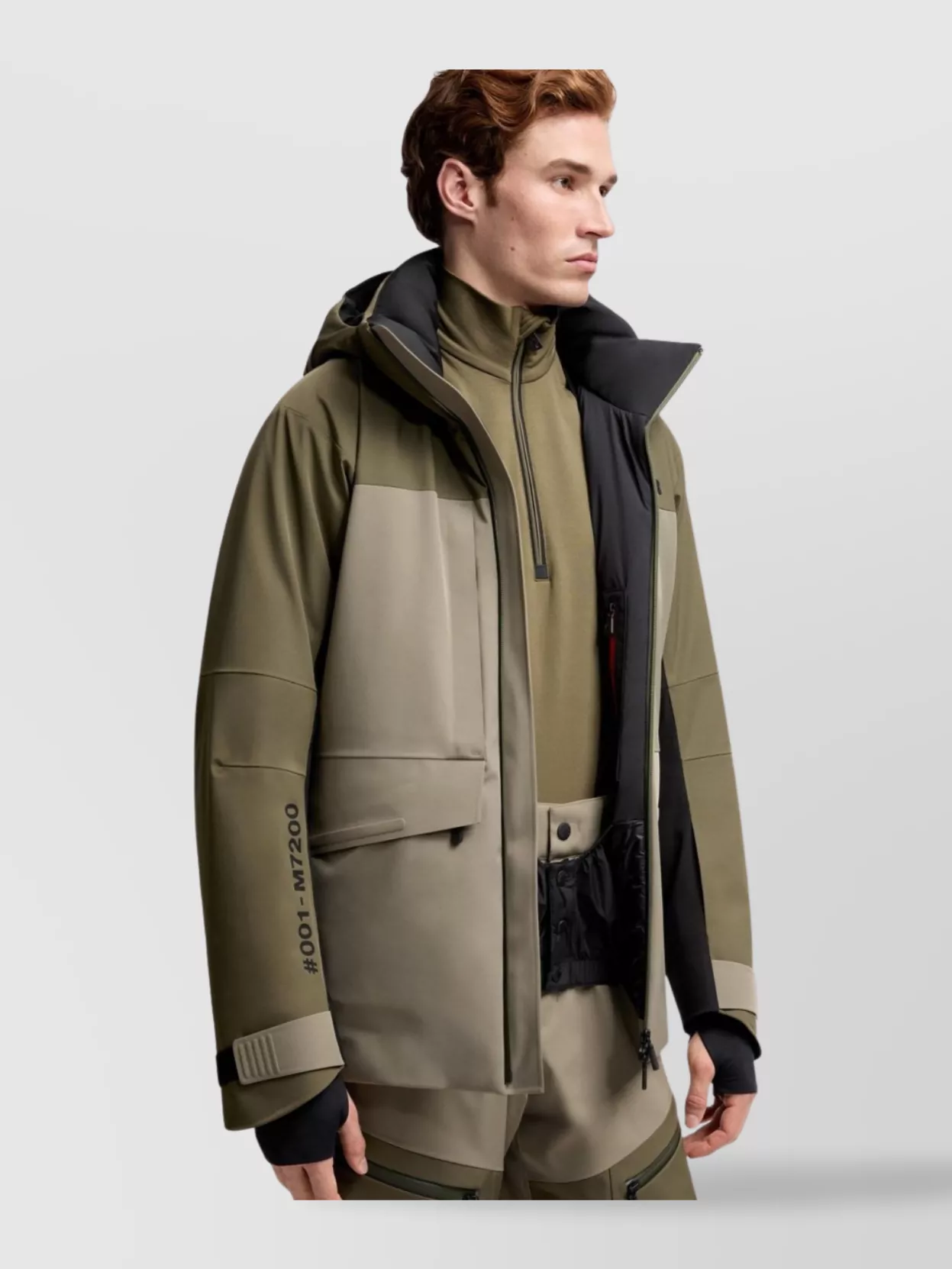 Moncler Padded Ski Jacket Featuring Removable Hood In Multi
