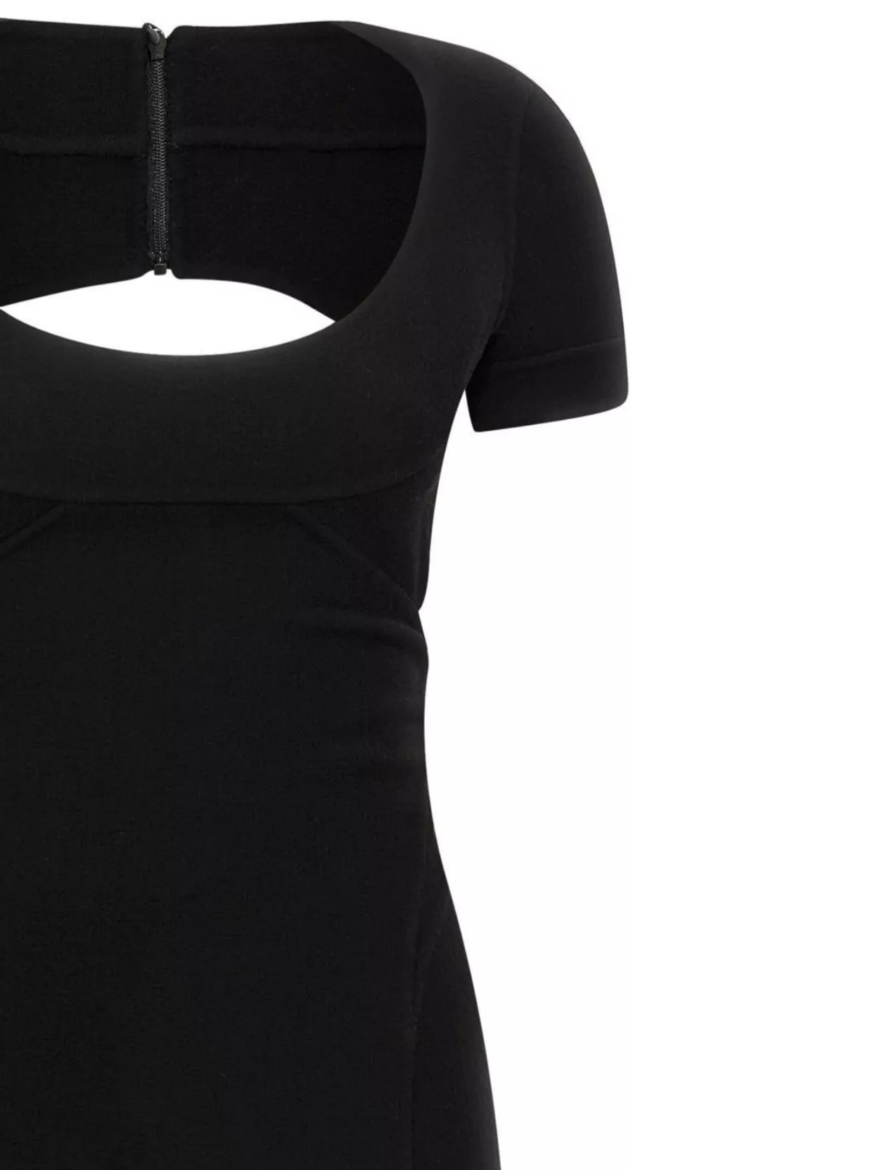 Dsquared2 Fitted Long Dress Round Neckline In Black
