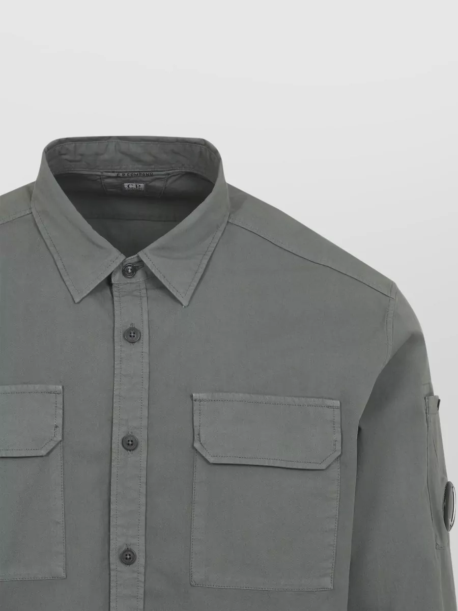 C.p. Company Organic Gabardine Lens Shirt Long Sleeves