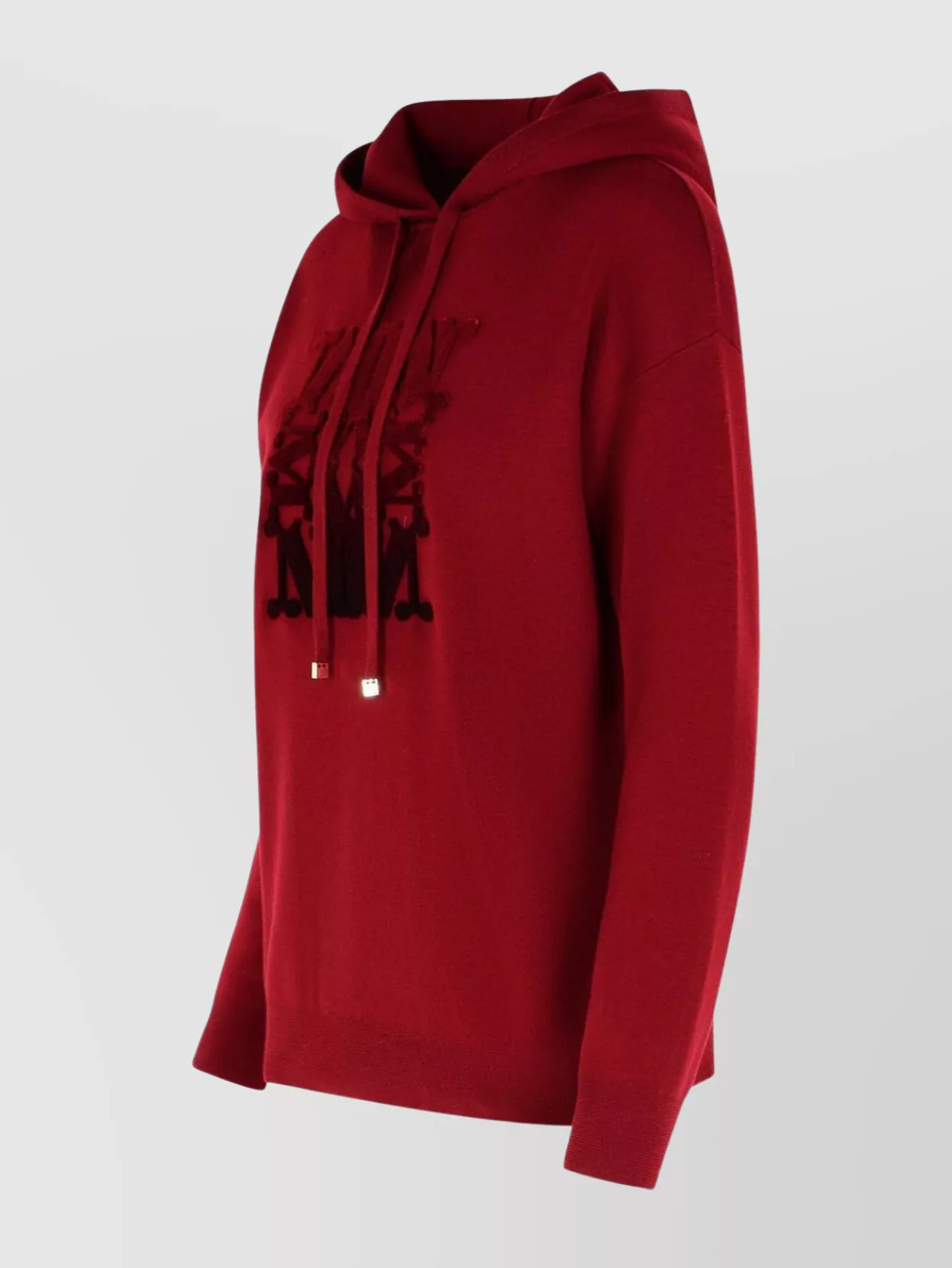 Max Mara Hooded Virgin Wool Long Sleeve Sweatshirt