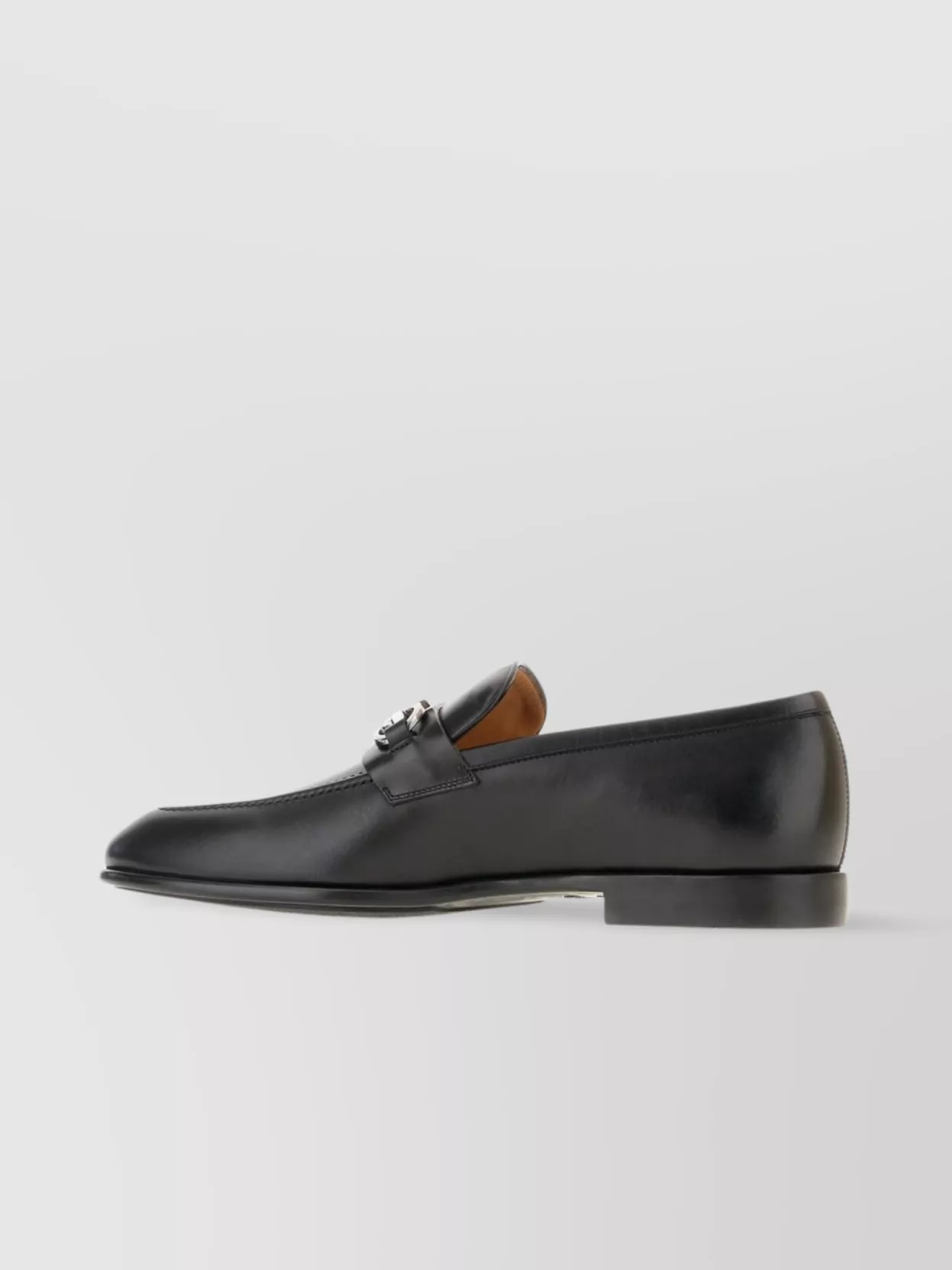 Ferragamo Leather Loafers Buckle Round Toe