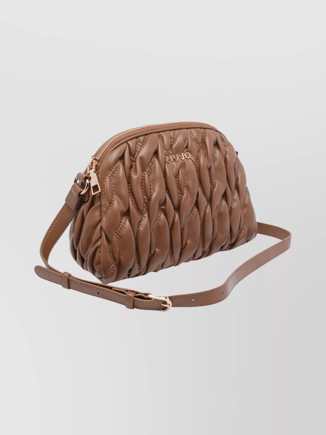 Liu Jo Quilted Suede Crossbody Bag Adjustable Strap