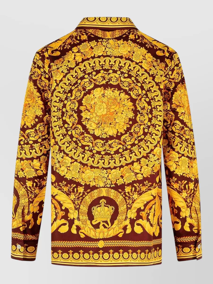 Versace Heritage Baroque Print Silk Shirt