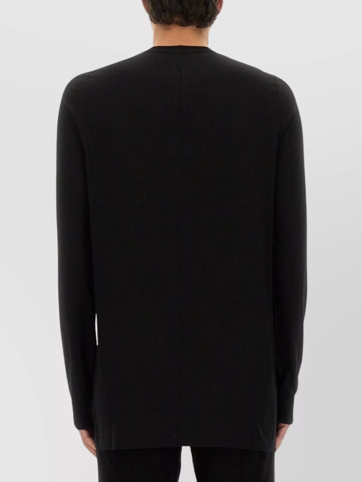 Rick Owens Crew Neck Long Sleeves Plain T-Shirt