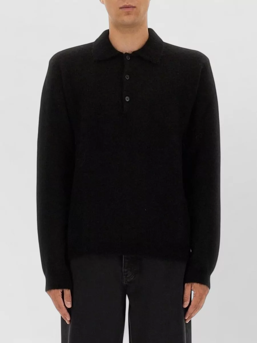 Sunflower Mohair Polo Collar Sweater