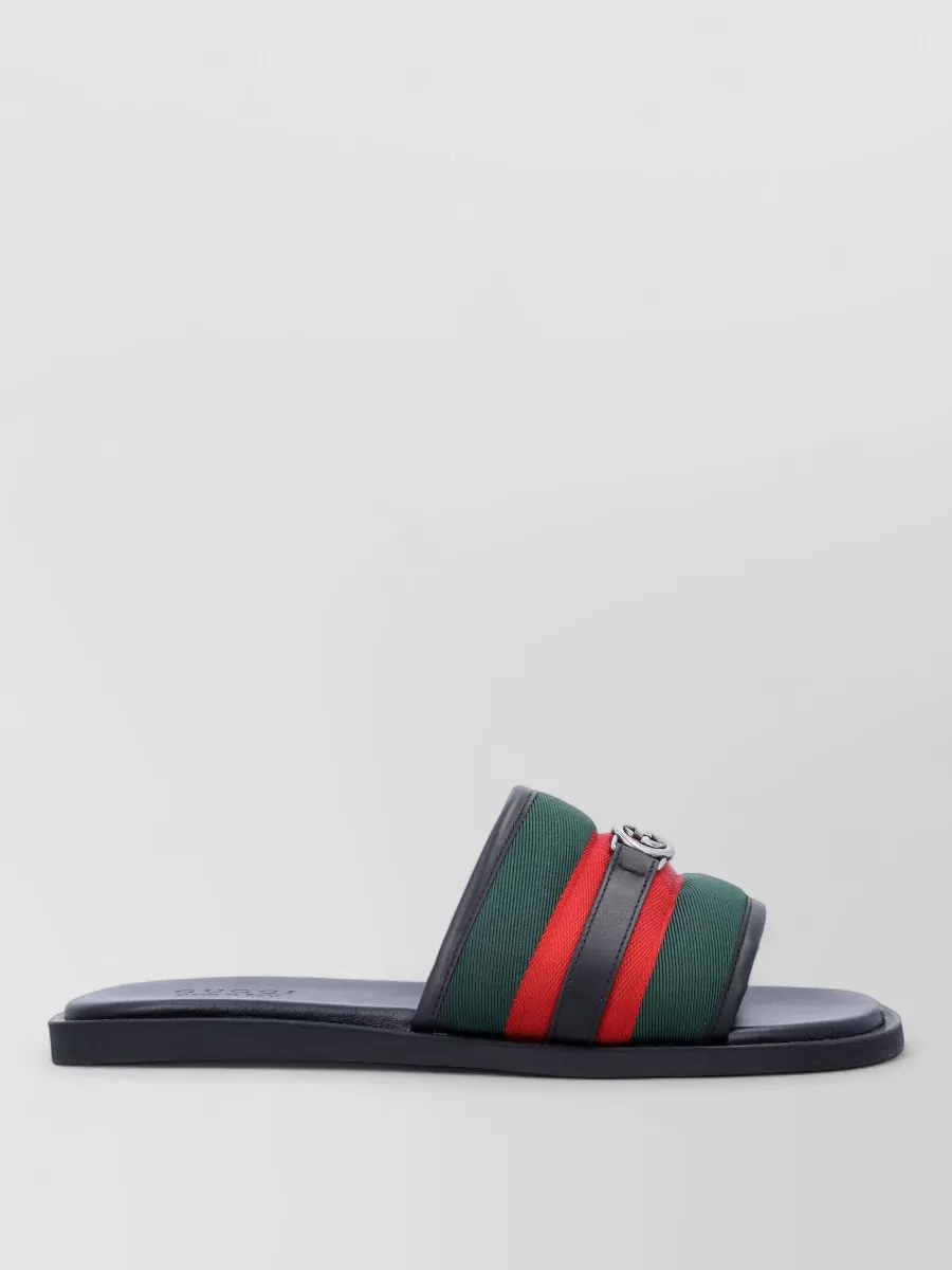 Gucci Signature Web Slide Sandal Rubber Sole