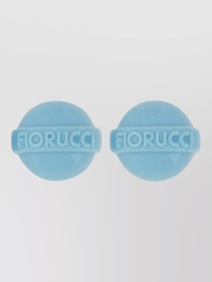 Fiorucci resin clip-on earrings