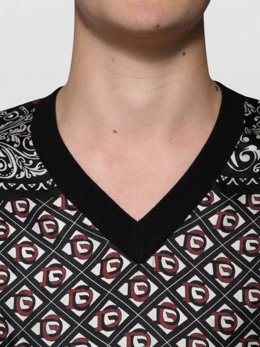 Dolce&Gabbana Wool Silk V-Neck Sweater