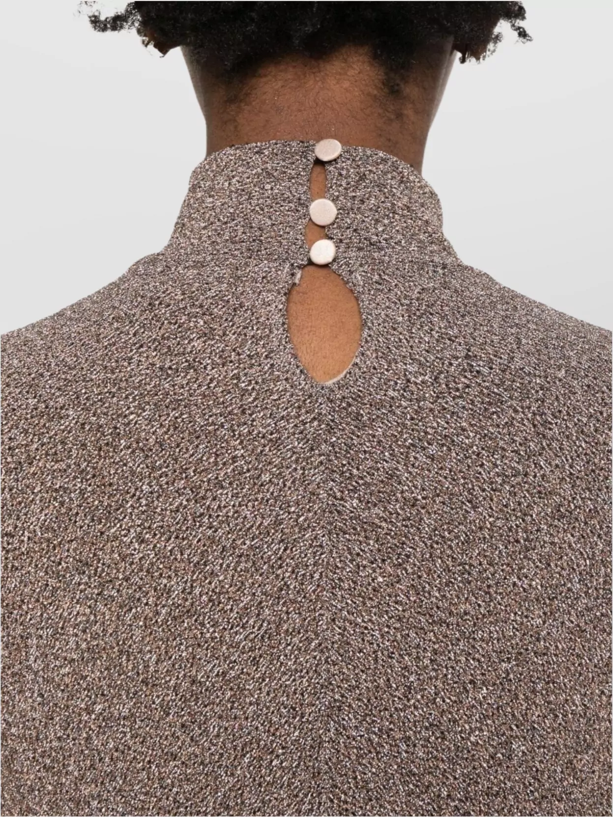 Forte Forte Textured Long Sleeve Mock Neck Sweater
