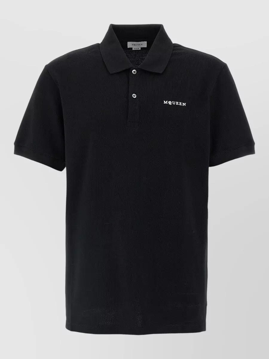 Mc Queen cotton short-sleeve polo shirt