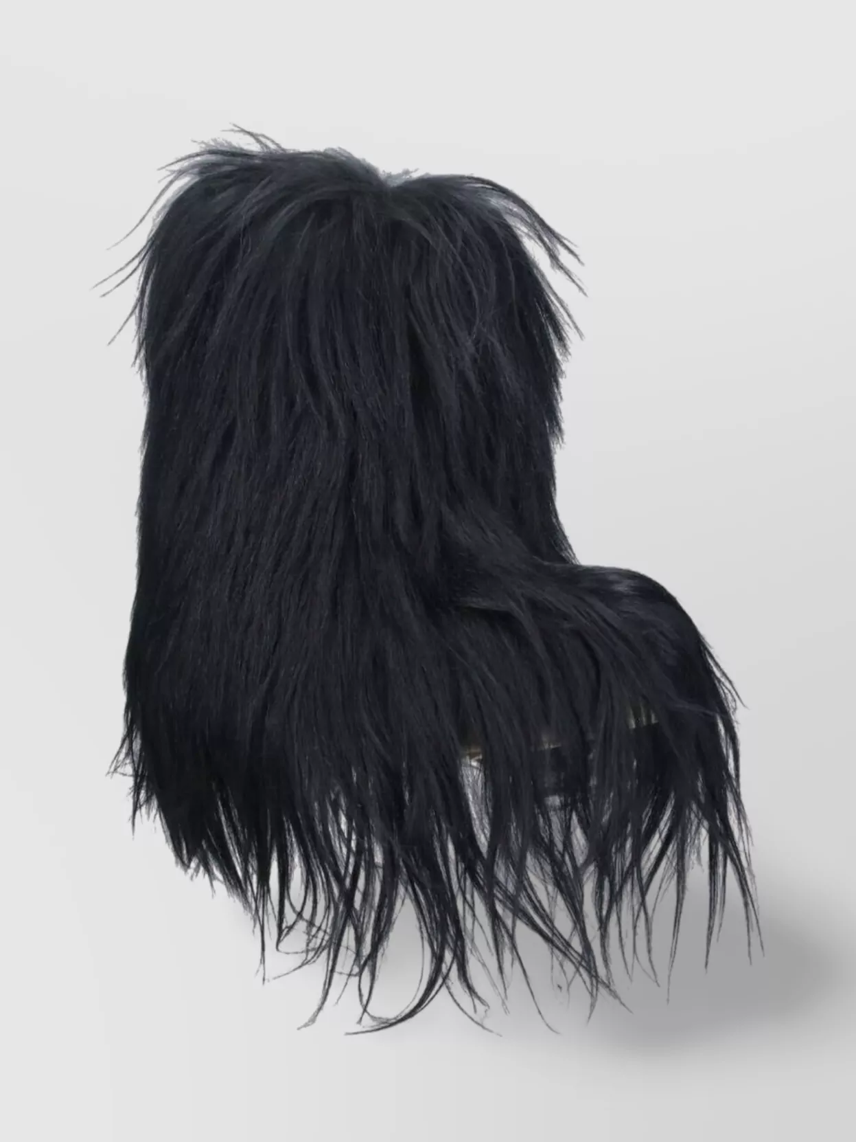 Rick Owens Luxe High Shaft Faux Fur Ankle Boots