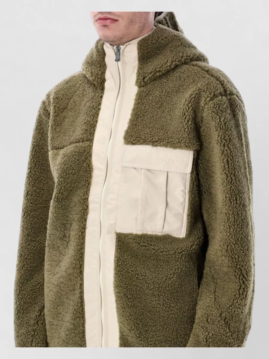 Oakley Sherpa Hood Jacket Front Pocket Zip