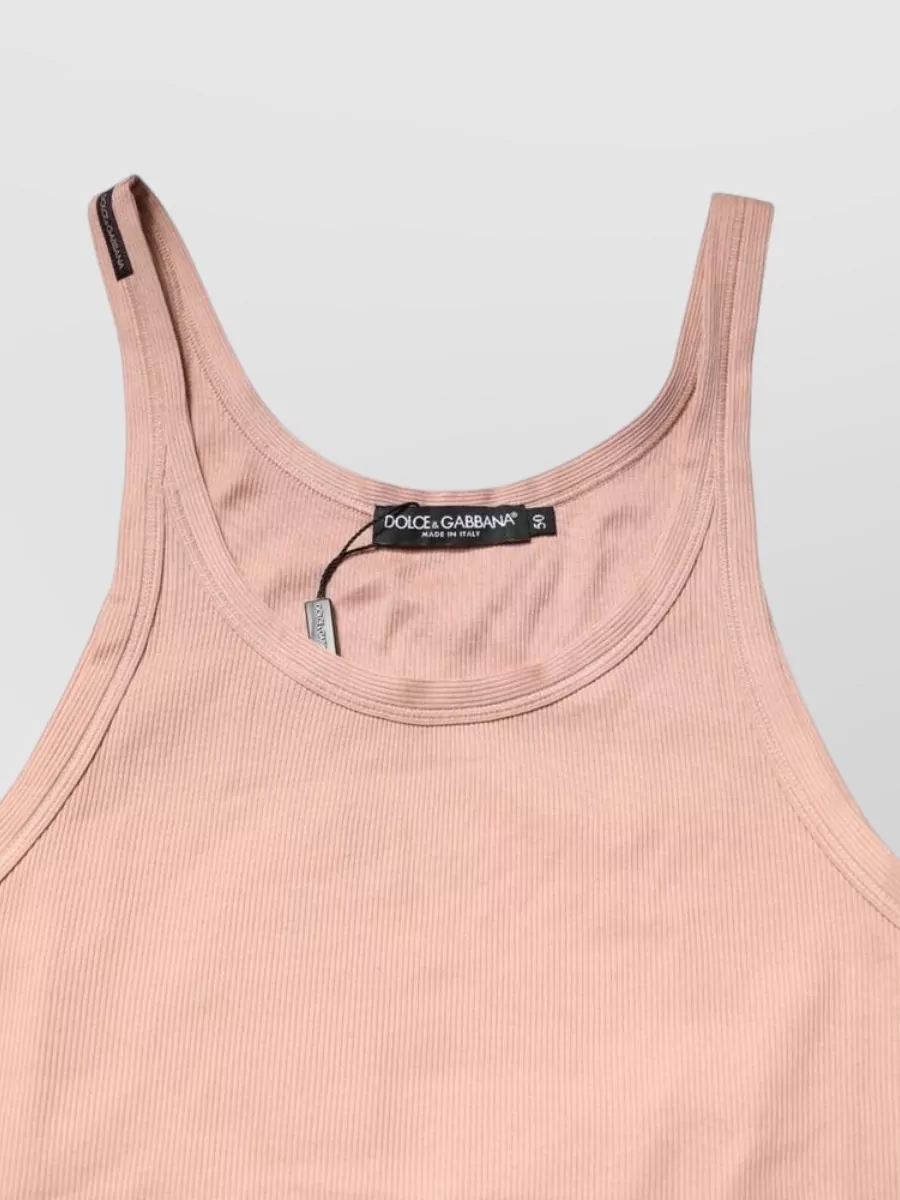 Dolce&Gabbana Cotton Sleeveless Round Neck Tank Top