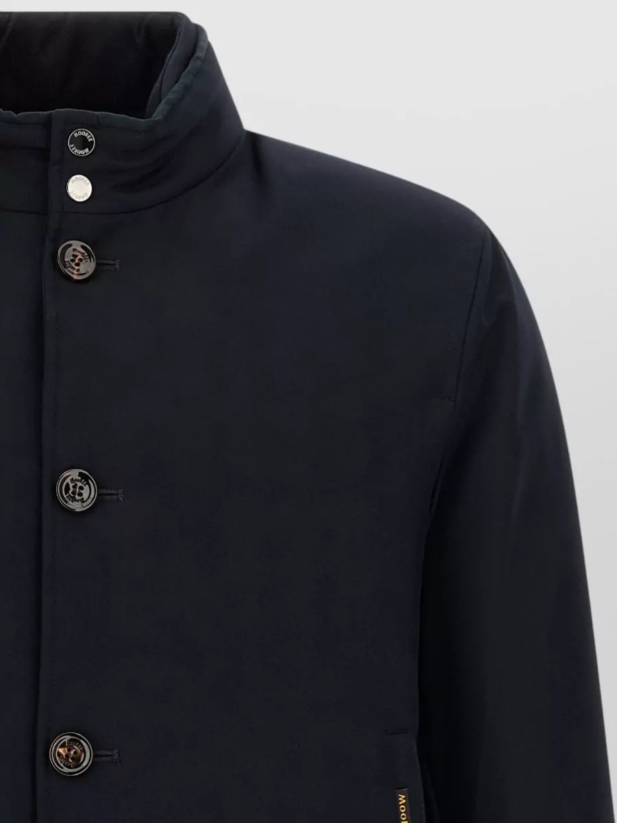 Moorer Single-Breasted Wool Cashmere Quilted Bomber Jacket