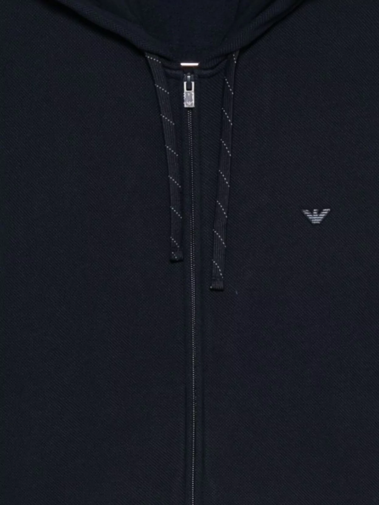 Emporio Armani Hooded Sweatshirt With Drawstring And Ribbed Cuffs