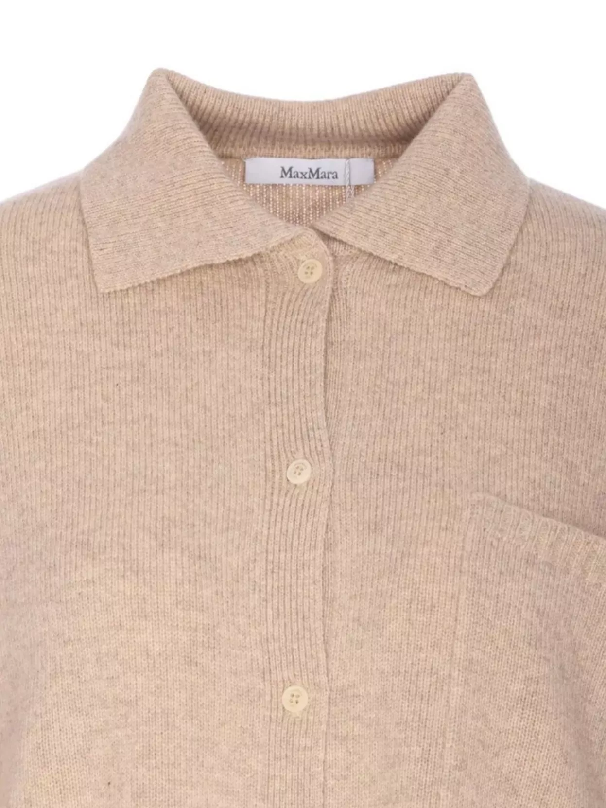 Max Mara Cardigan With Polo Collar And Pocket