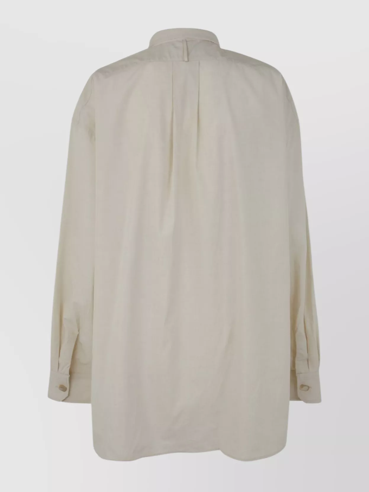 Our Legacy Collared Neck Tuxedo Shirt With Pleated Back In Gray