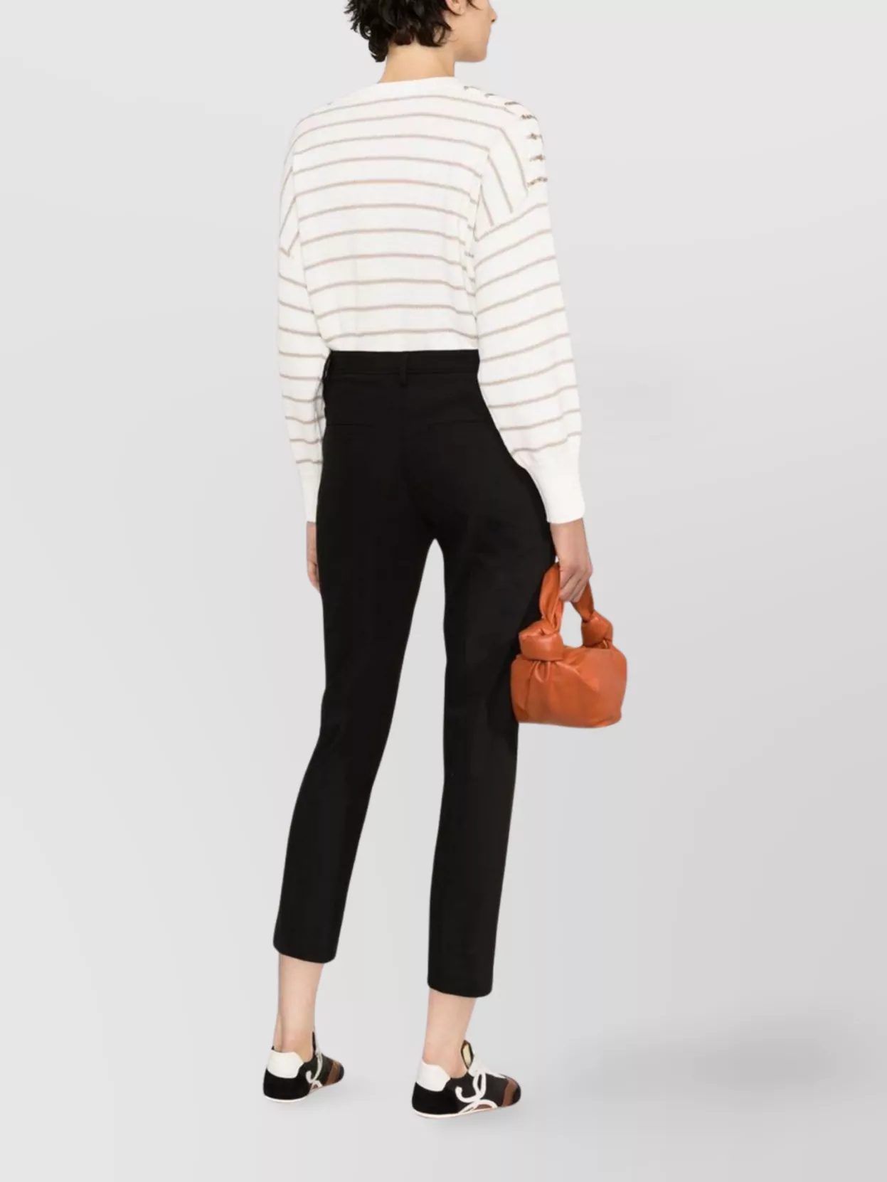 Brunello Cucinelli Slim Fit Trousers With Belt Loops And Side Pockets In Black