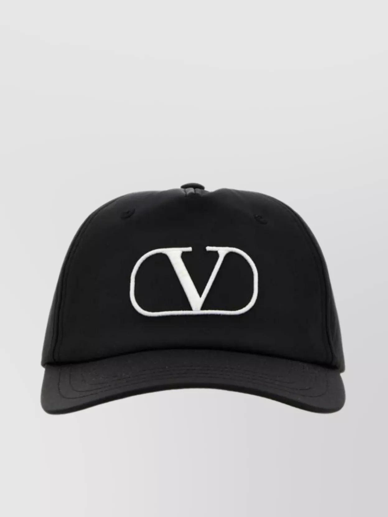 Shop Valentino Curved Brim Cotton Cap