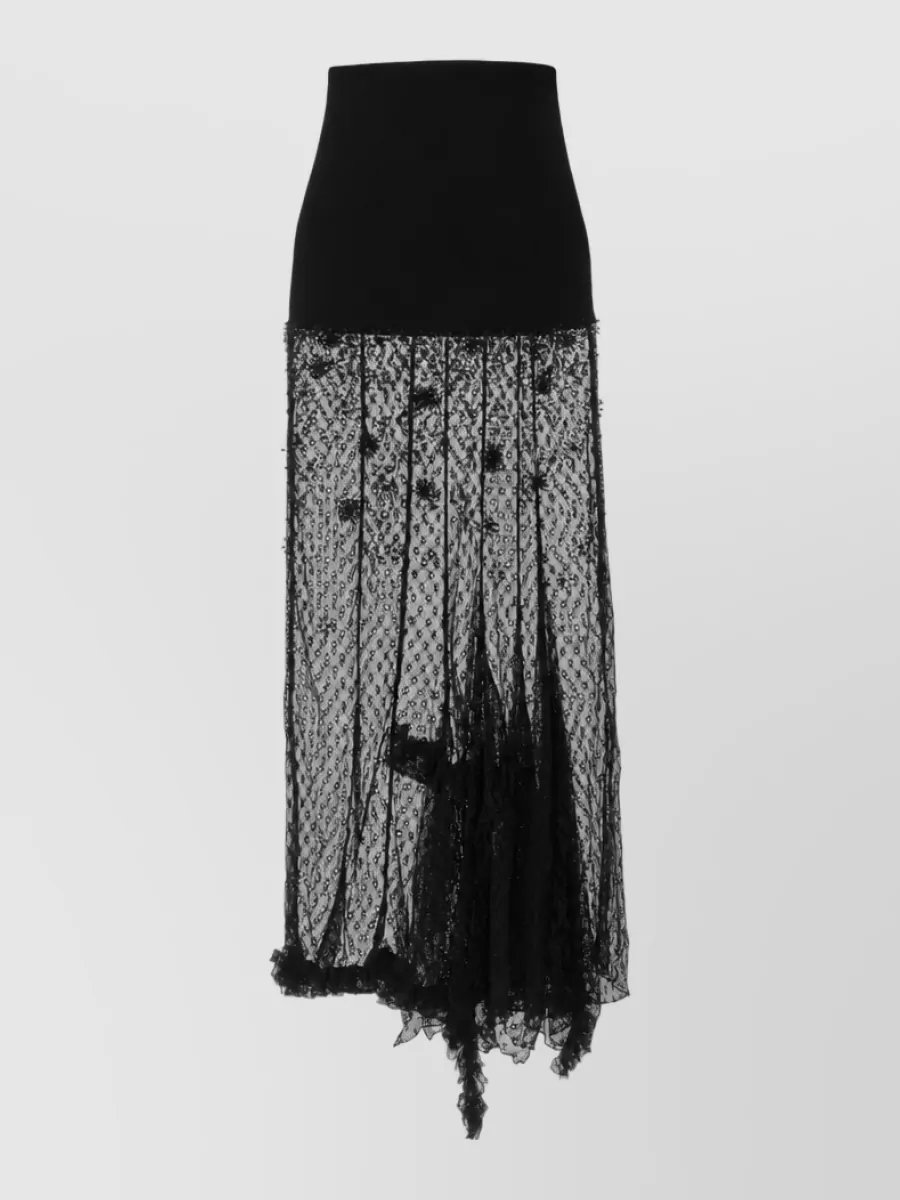 Isabel Marant stretch lace asymmetric skirt