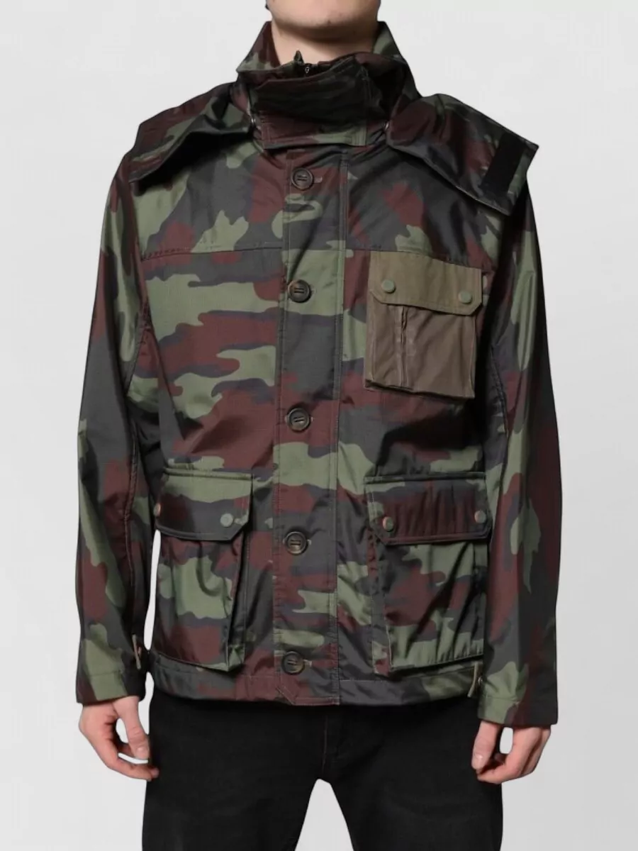 Dolce&Gabbana Camouflage hooded padded jacket