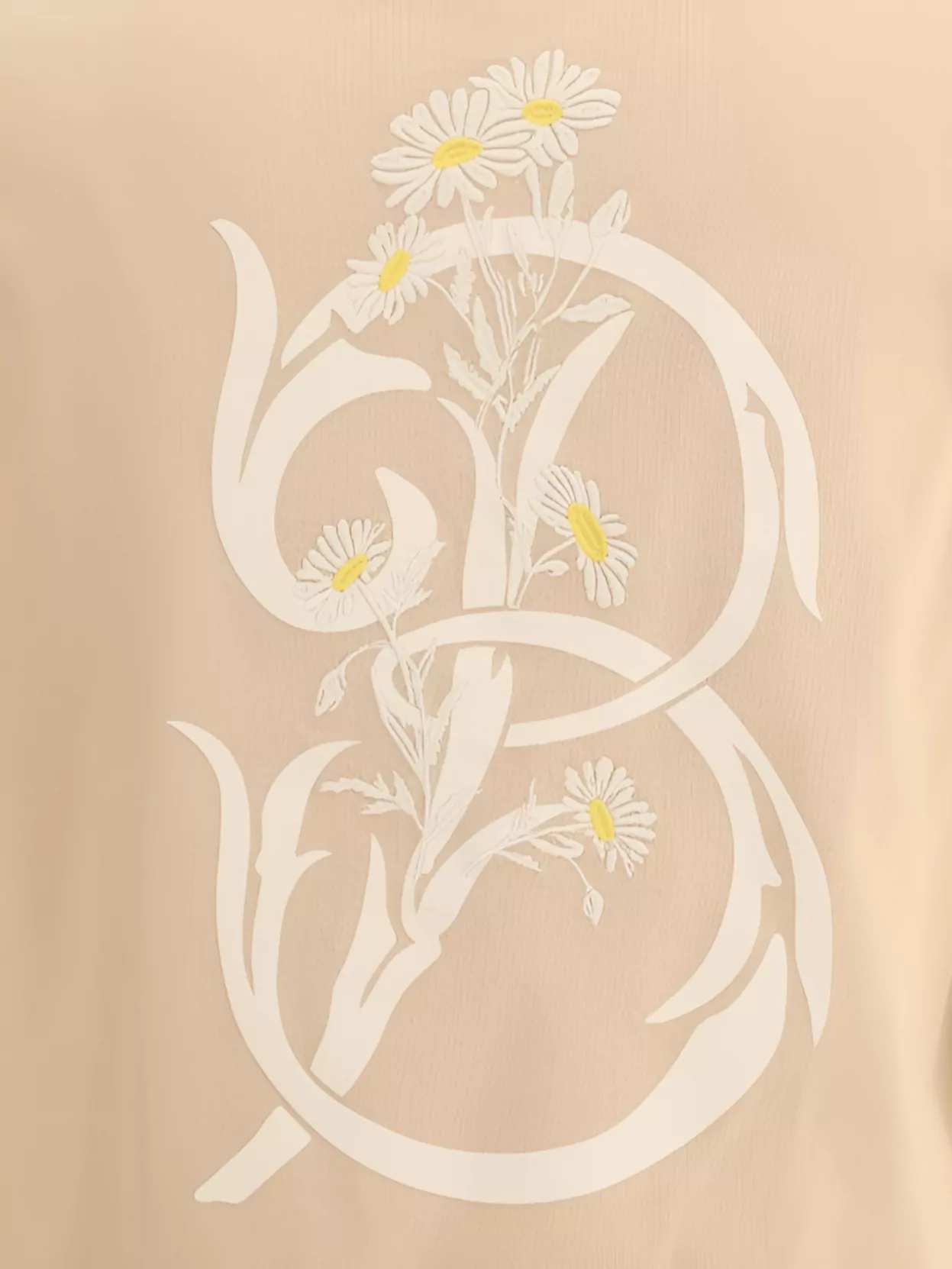 Burberry Daisy Logo Cotton T-Shirt With Ribbed Crew Neck