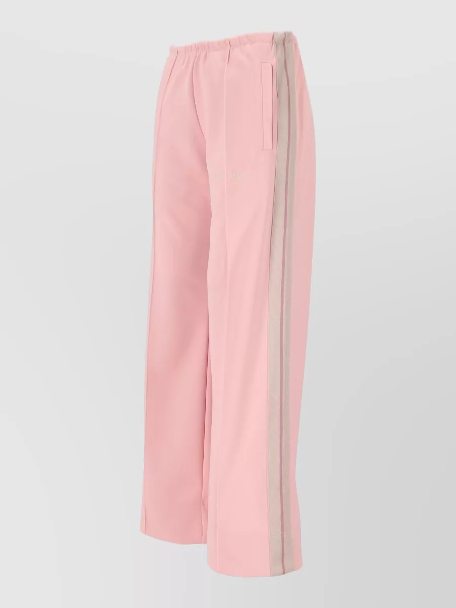 Palm Angels Logo Track Trousers Wide Leg Side Stripes