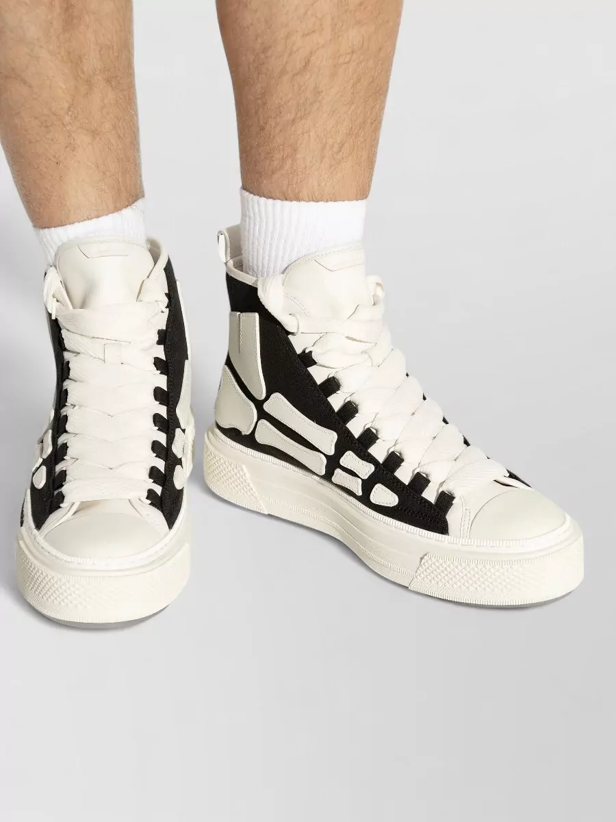 Amiri Skel Court High Top Leather Sneakers
