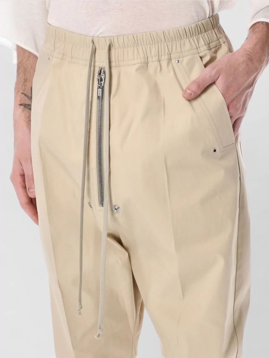 Rick Owens Utilitarian Cotton Poplin Relaxed Trousers
