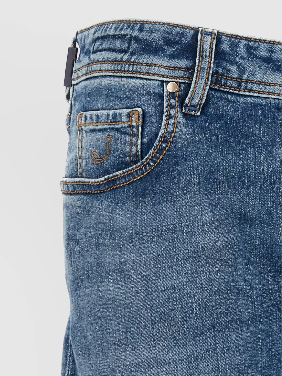 Jacob Cohen Denim Mid-Rise Tapered Jeans