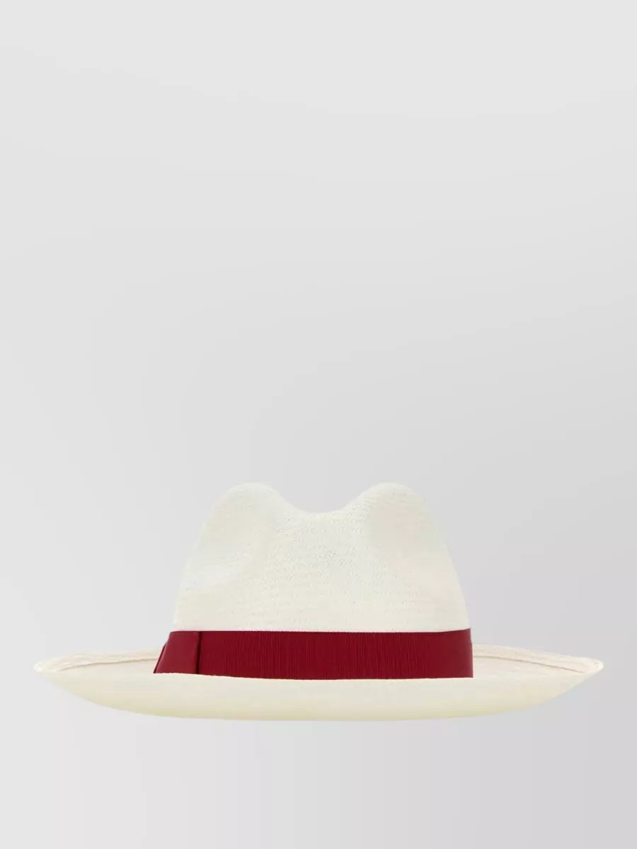 Borsalino Straw Fedora Hat