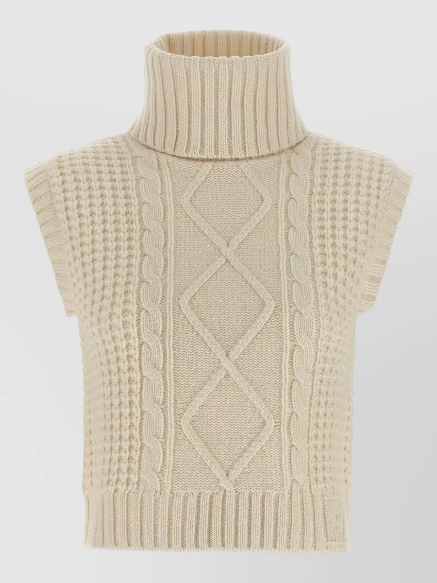 Perfect Moment merino wool knitted turtleneck hooded vest