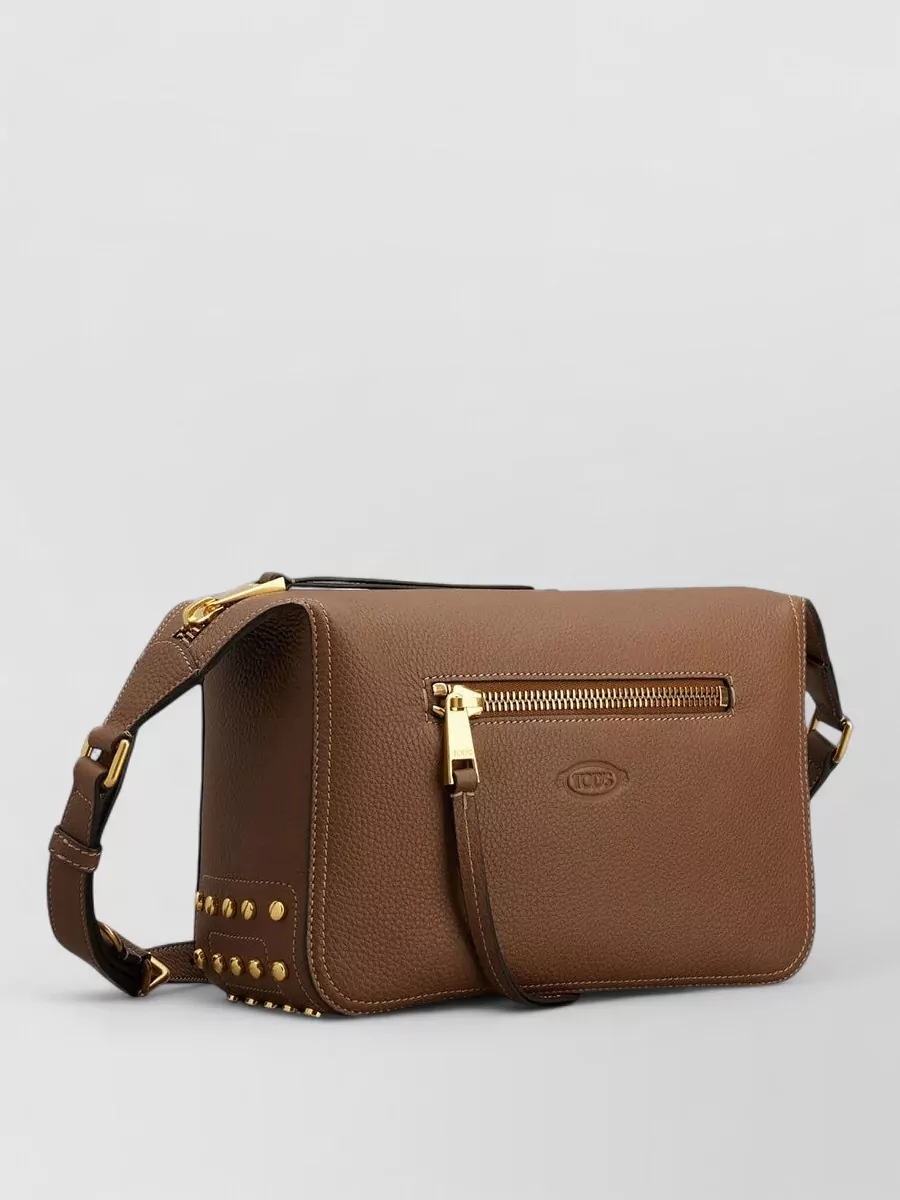 Tod's Shoulder Mini Leather Studded Shoulder Bag