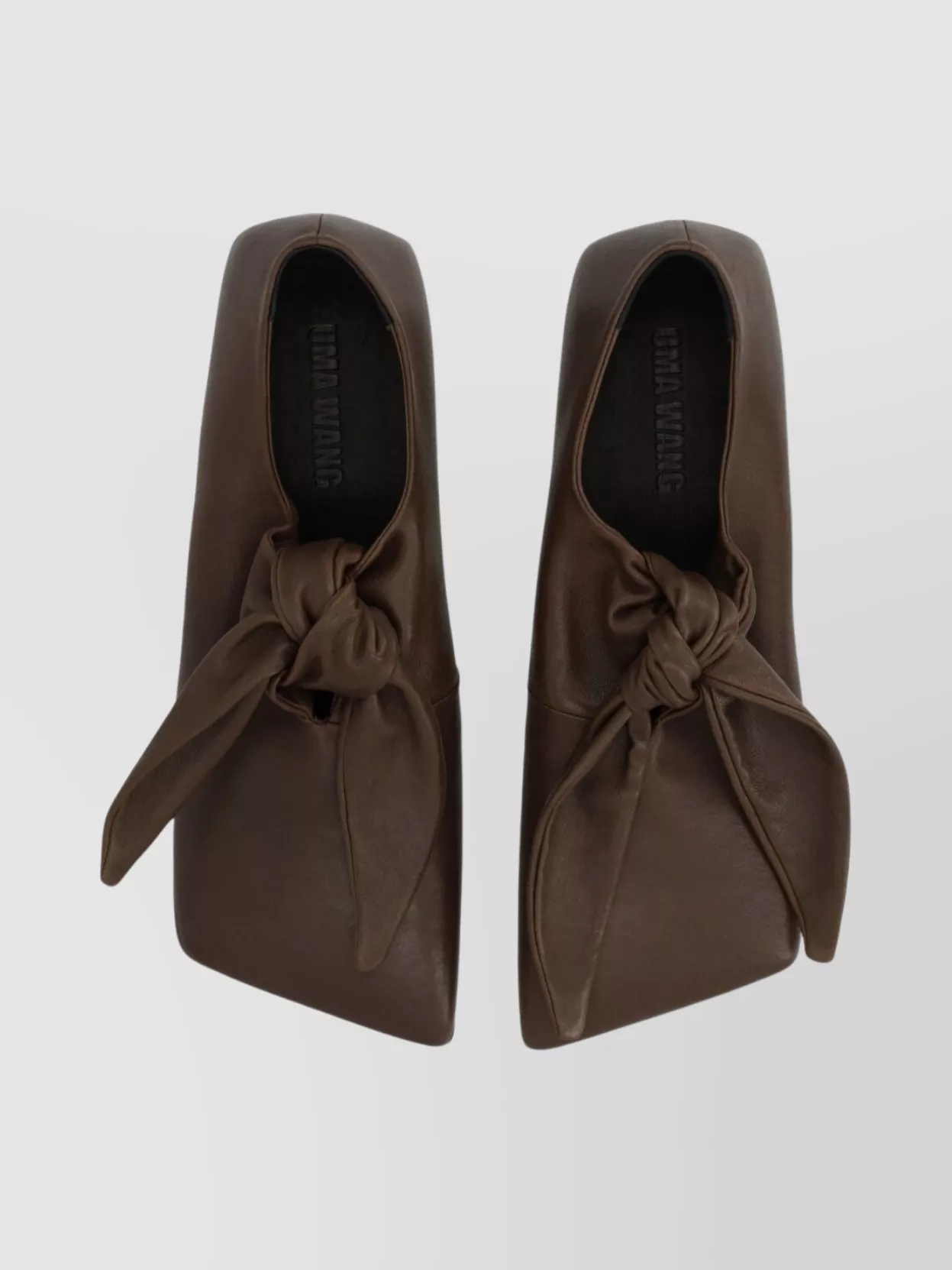 Uma Wang Stylish Lace-Up Shoes Bow Detail