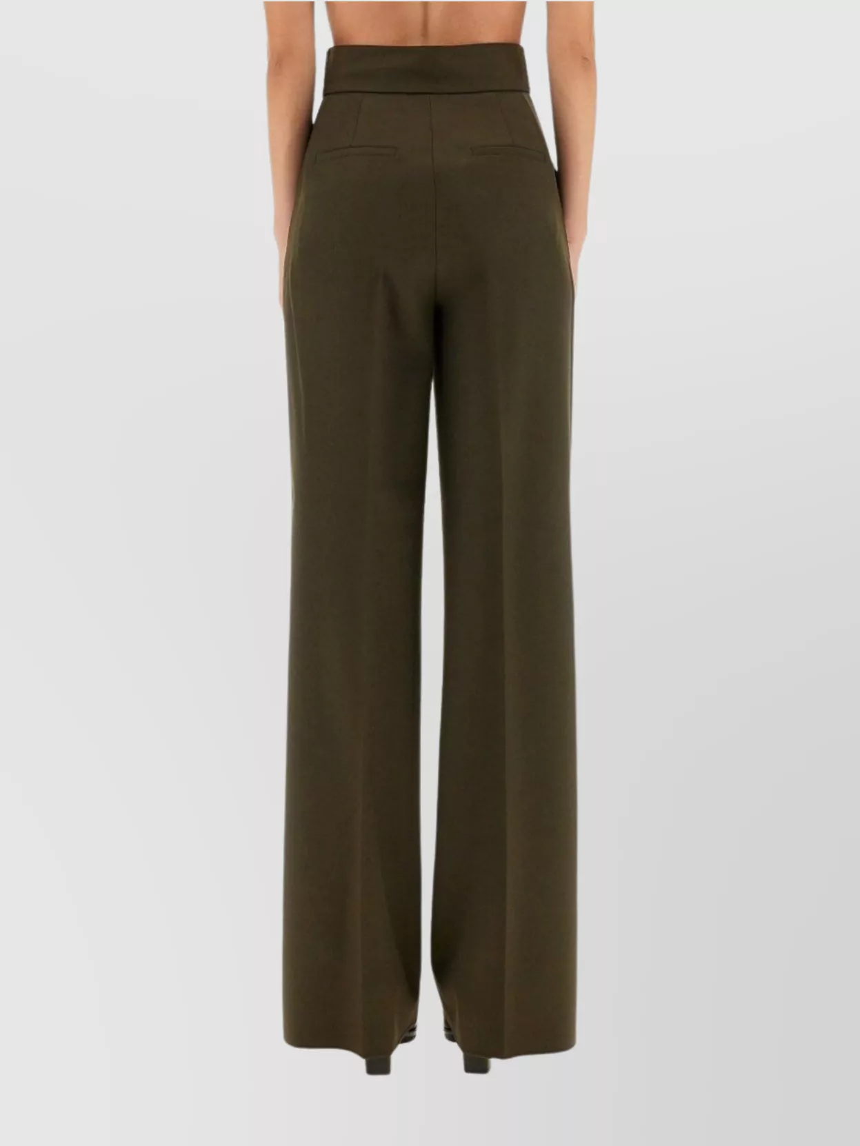 Max Mara Wide Leg High Waist Trousers Arturo In Animal Print